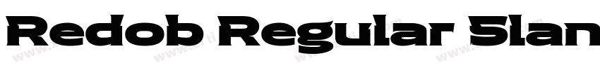 Redob Regular Slant字体转换
